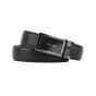 Police Ceinture Homme en Cuir Véritable Avec Boucle Automatique à Cliquet, Sans Trous, Raccourcissable, Hauteu… — détail logo