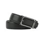 Police Ceinture Homme en Cuir Véritable Avec Boucle Automatique, Raccourcissable, Hauteur 3,2 cm — vue de face