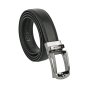 Police Ceinture Homme en Cuir Véritable Avec Boucle Automatique, Raccourcissable, Hauteur 3,2 cm