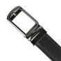 Police Men's Belt in Genuine Leather with Automatic Buckle, Shortenable, 3.2 cm High — back view