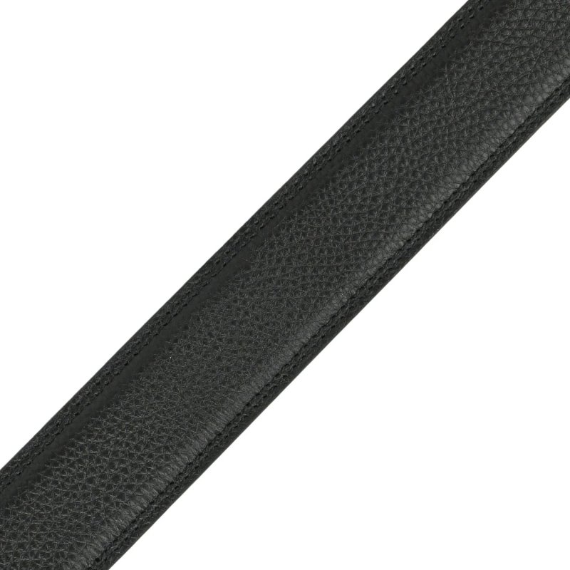 Police Ceinture Homme en Cuir Véritable Avec Boucle Automatique à Cliquet, Sans Trous, Raccourcissable, Hauteur … — intérieur