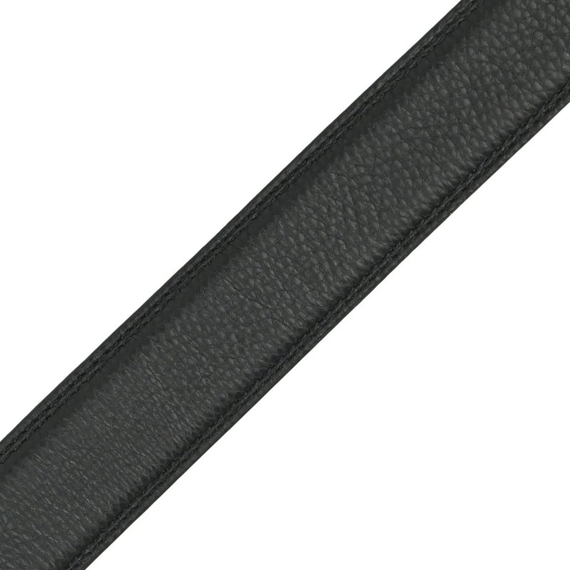 Police Men's Belt in Genuine Leather with Automatic Ratchet Buckle, No Holes, Shortenable, 3.5 cm High — inside