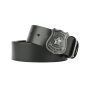 Police Men's Belt in Genuine Leather with Anchor Buckle, Shortenable, 4 cm High