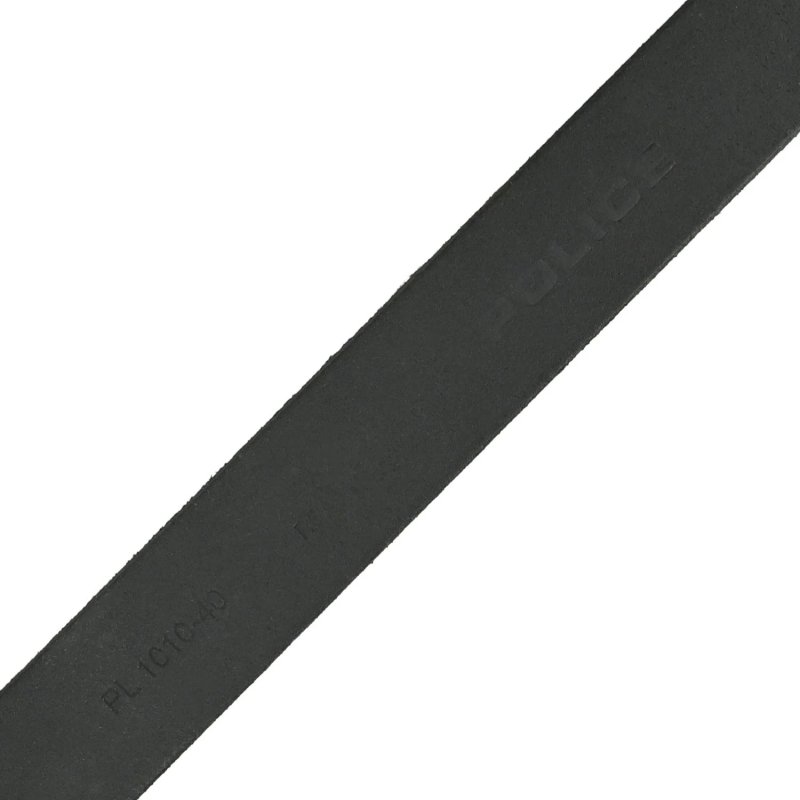 Police Herrengürtel aus Echtleder, Mit Ankerschnalle, Kürzbar, 4 cm Hoch — Detail