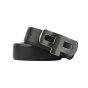Police Men's Belt in Genuine Leather with Anchor Buckle, Shortenable, 3.5 cm High — front view