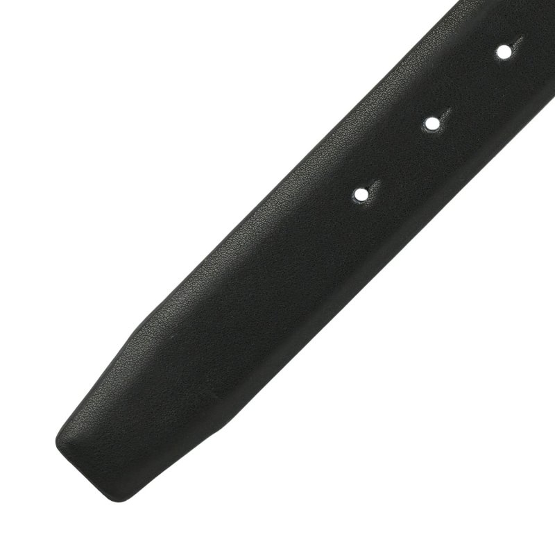 Police Men's Belt in Genuine Leather with Anchor Buckle, Shortenable, 3.5 cm High — logo detail