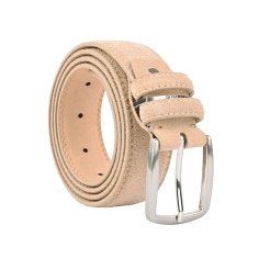 Police Ceinture Daim Homme et Femme, Cuir Véritable, Raccourcissable, Hauteur 3,5 cm