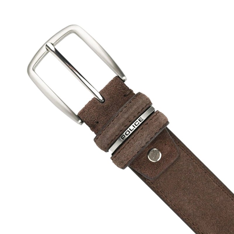 Police Suede Belt for Men and Women, Genuine Leather, Shortenable, 3.5 cm High — view 15