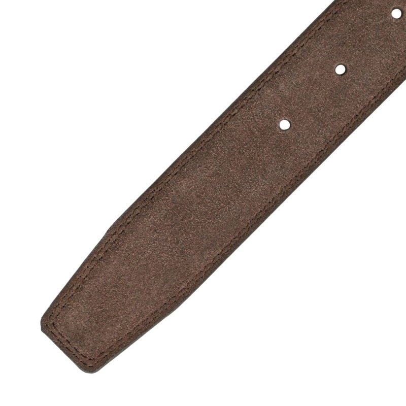 Police Ceinture Daim Homme et Femme, Cuir Véritable, Raccourcissable, Hauteur 3,5 cm — vue 17