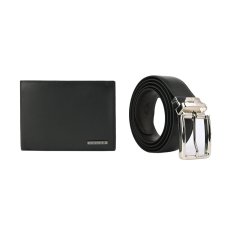 Police Coffret Cadeau Homme, Portefeuille et Ceinture Réversible, en Cuir Véritable