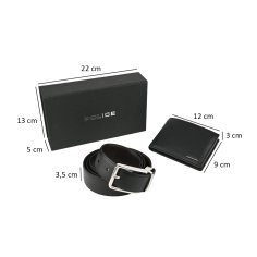Police Estuche de Regalo para Hombre, Cartera y Cinturón Reversible, de Piel Auténtica 2