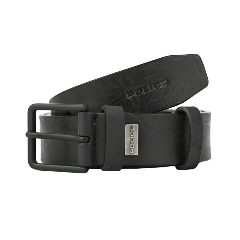 Ceinture Homme Police en Cuir Véritable, Haute de 3,5 cm, Raccourcissable, Classique, Sans Nickel — vue 9