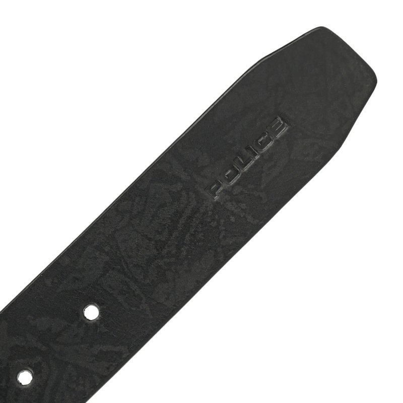 Cinturón Police Hombre de Piel Auténtica, Alto 3,5 cm, Acortable, Clásico, Sin Níquel — vista 13