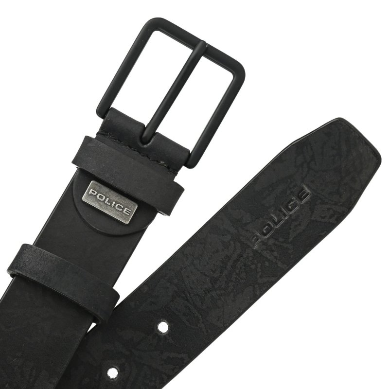 Police Men's Belt In Genuine Leather, 3.5 cm High, Shortenable, Classic, Nickel Free — view 16