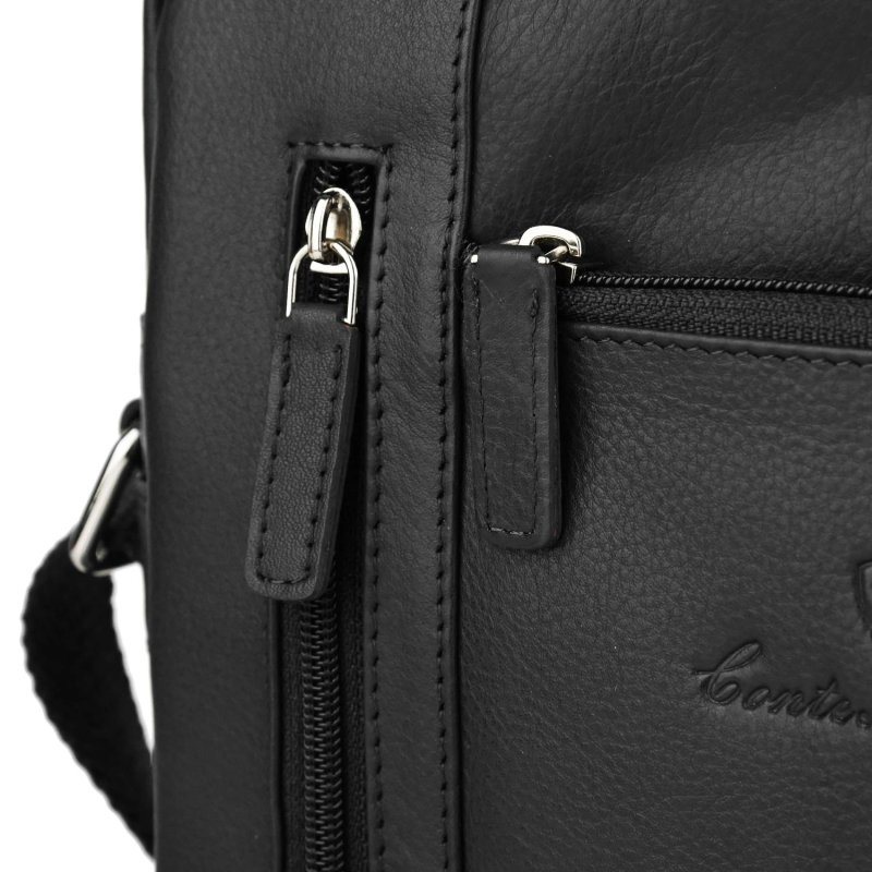 Conte Massimo Bolso Bandolera para Hombre de Piel Auténtica con Correa Ajustable, Mediano 418 — vista 12