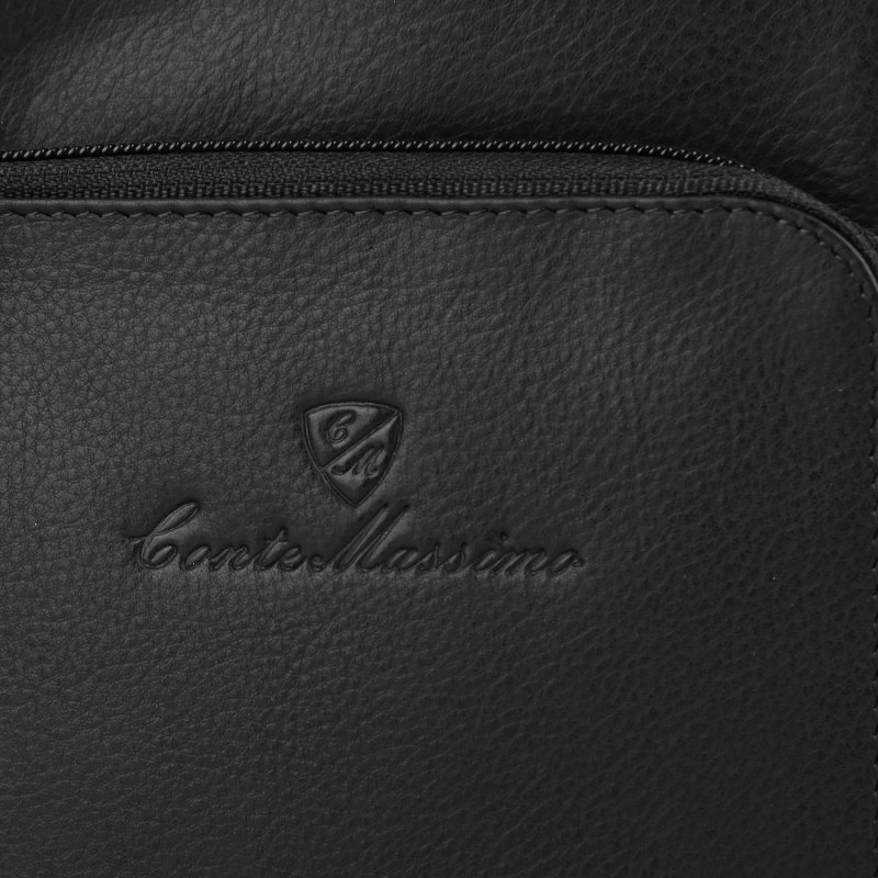 Conte Massimo Bolso Bandolera para Hombre de Piel Auténtica con Correa Ajustable, Mediano 418 — vista 13