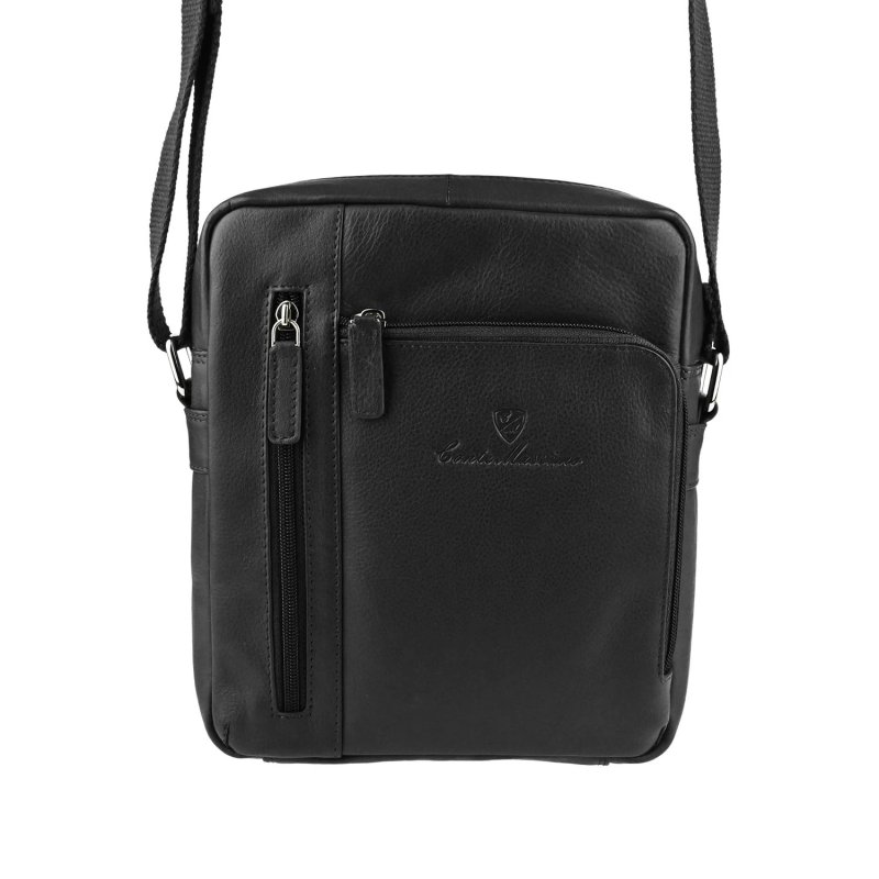 Conte Massimo Bolso Bandolera para Hombre de Piel Auténtica con Correa Ajustable, Mediano 418 — vista 16