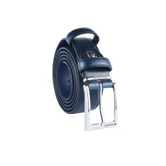 Sergio Tacchini Cinturón Hombre Exterior Piel Sintética Interior Forro de Piel, Con Doble Costura, Hebilla Sin Níquel 2