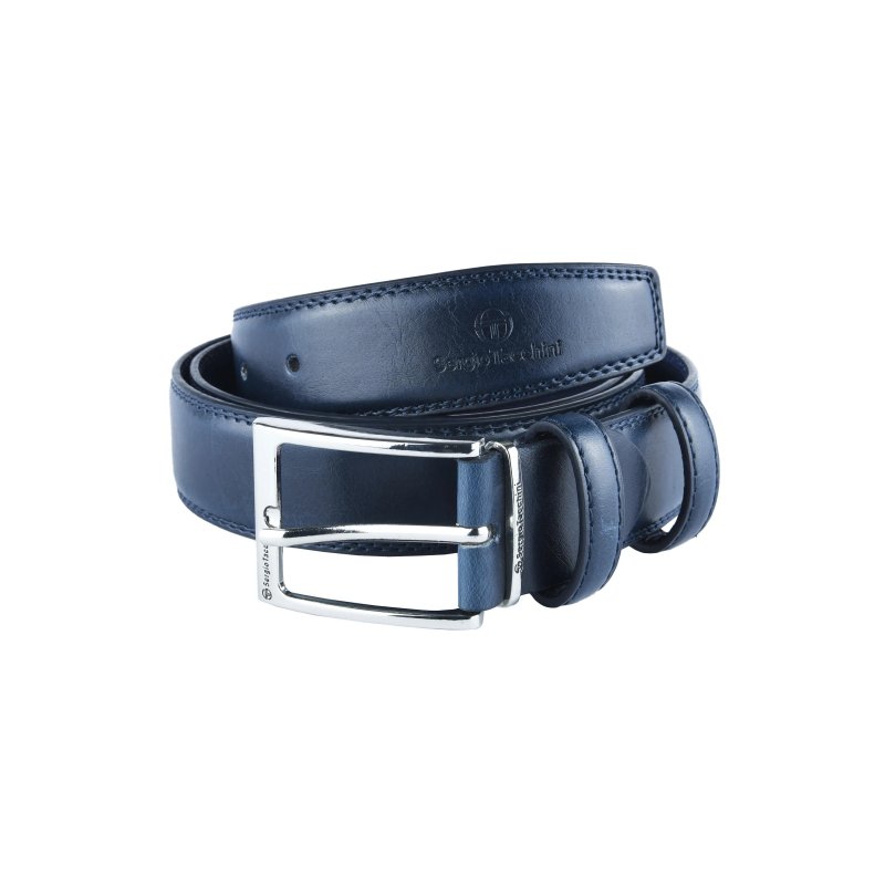 Sergio Tacchini Ceinture Homme Extérieur Similicuir Intérieur Doublure en Cuir, à Double Couture, Boucle Sans Nickel — vue 17