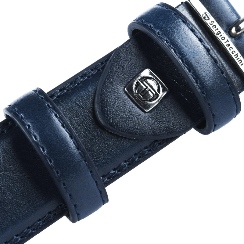 Sergio Tacchini Men's Belt, Faux Leather Exterior, Leather Lining, Double Stitching, Nickel Free Buckle — view 20