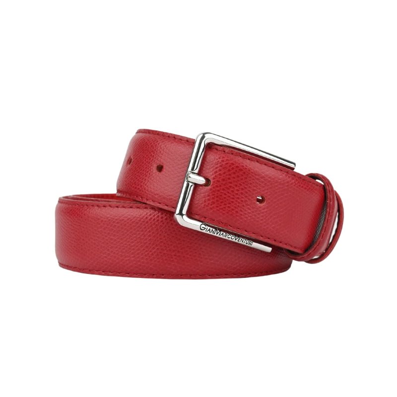GIANMARCO VENTURI Cinturón en Piel Auténtica, Unisex para Hombre y Mujer, Made In Italy, Acortable, 3,5 cm, Con Ca… — vista 8
