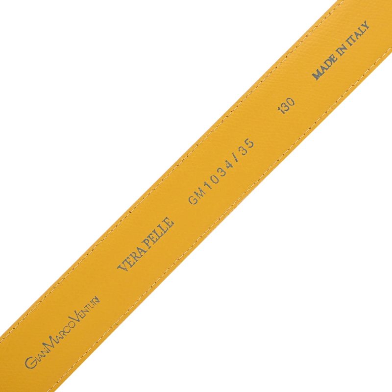 GIANMARCO VENTURI Genuine Leather Belt, Unisex for Men and Women, Made in Italy, Shortenable, 3.5 cm, With Box — view 24