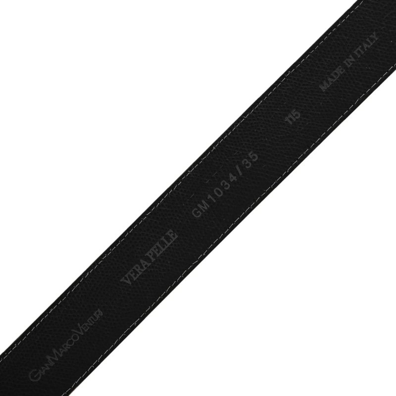 GIANMARCO VENTURI Genuine Leather Belt, Unisex for Men and Women, Made in Italy, Shortenable, 3.5 cm, With Box — view 30