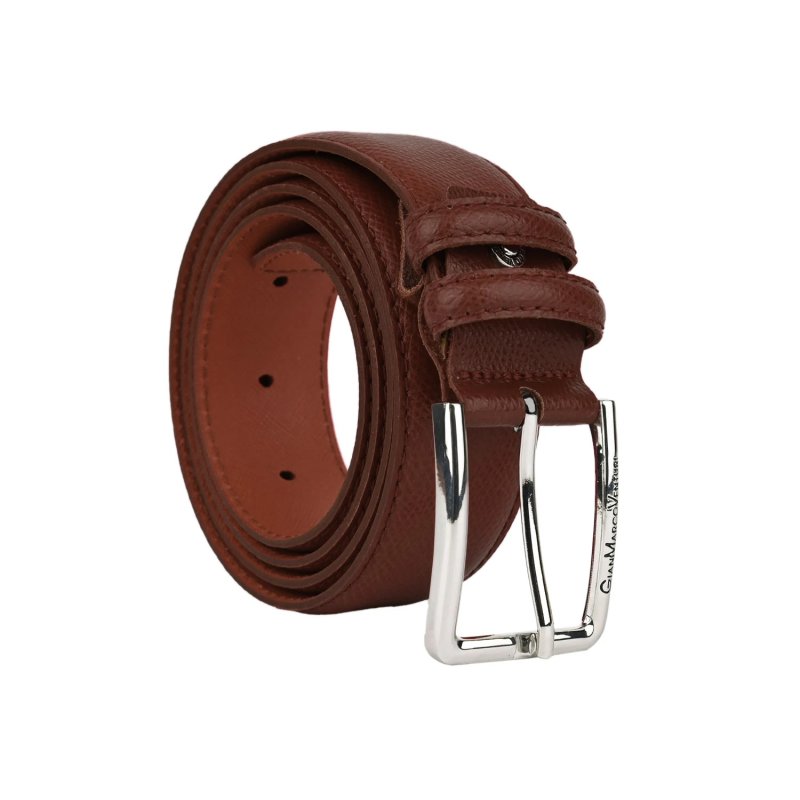 GIANMARCO VENTURI Genuine Leather Belt, Unisex for Men and Women, Made in Italy, Shortenable, 3.5 cm, With Box — view 31