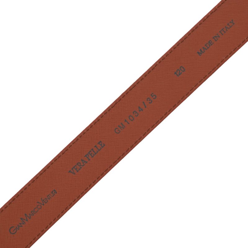 GIANMARCO VENTURI Genuine Leather Belt, Unisex for Men and Women, Made in Italy, Shortenable, 3.5 cm, With Box — view 36
