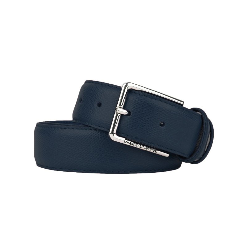 GIANMARCO VENTURI Genuine Leather Belt, Unisex for Men and Women, Made in Italy, Shortenable, 3.5 cm, With Box — view 44