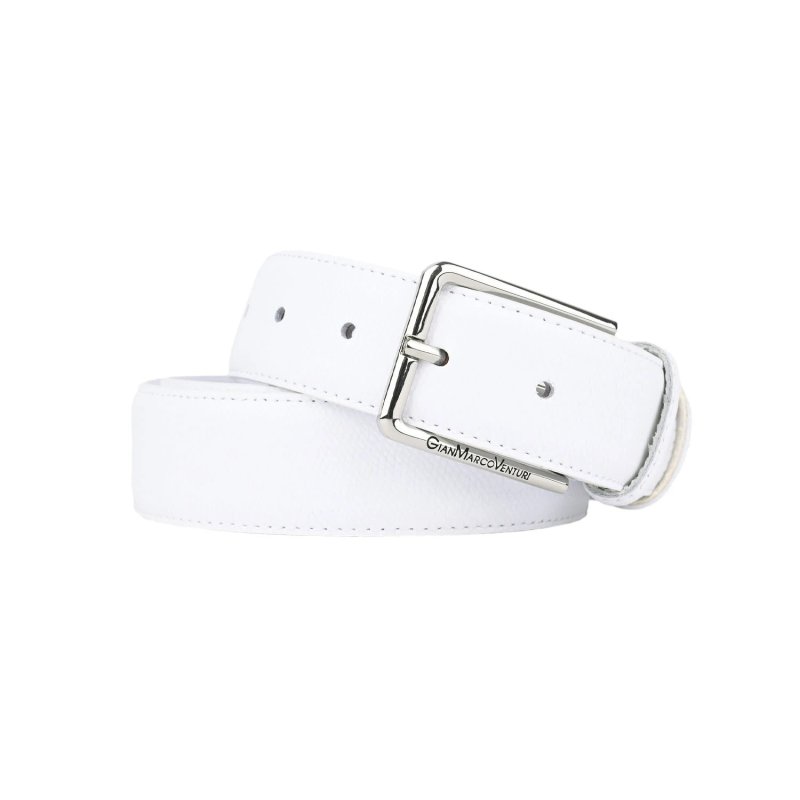 GIANMARCO VENTURI Genuine Leather Belt, Unisex for Men and Women, Made in Italy, Shortenable, 3.5 cm, With Box — view 50