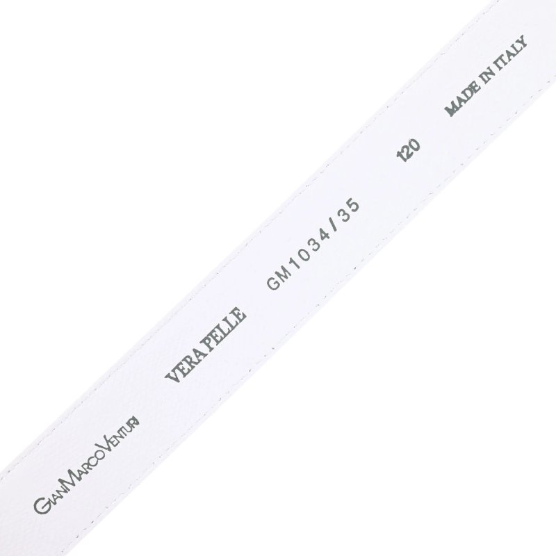 GIANMARCO VENTURI Genuine Leather Belt, Unisex for Men and Women, Made in Italy, Shortenable, 3.5 cm, With Box — view 54