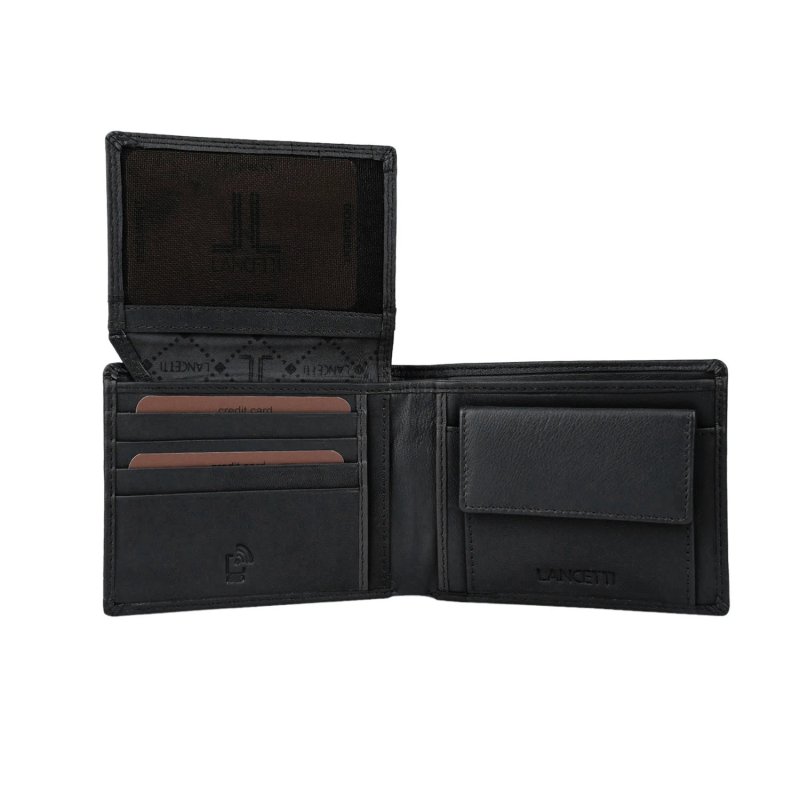 Lancetti Men's Gift Set: Belt with Genuine Leather Lining and PU Exterior, Genuine Leather Wallet — view 11