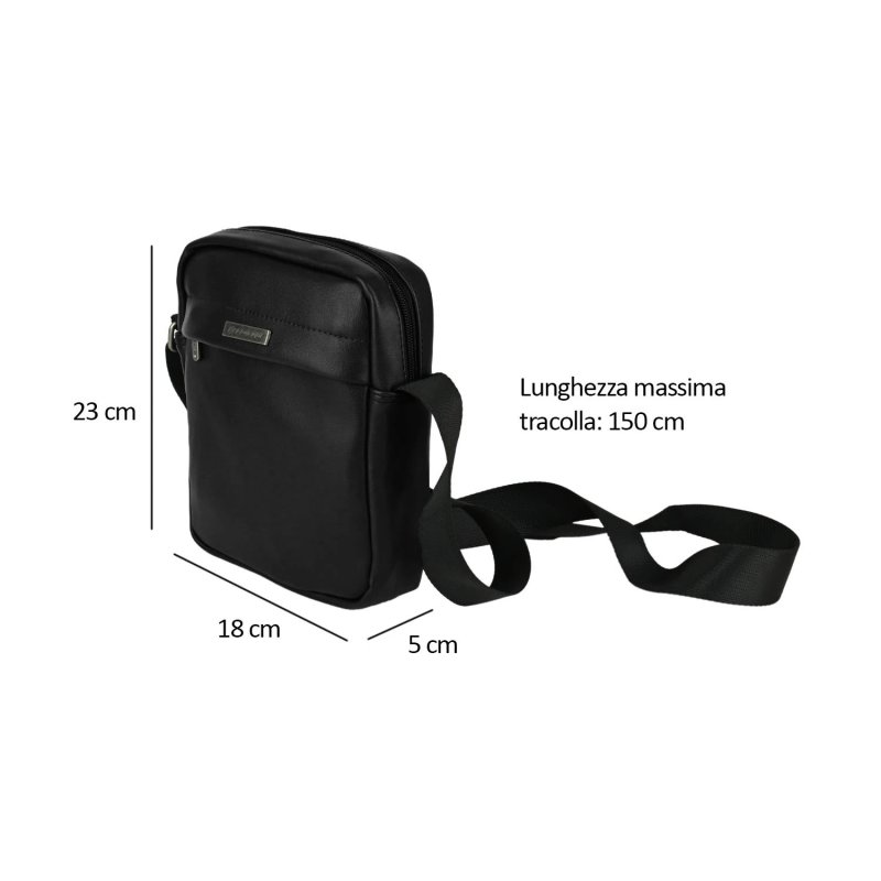 Lotto Men's Crossbody Bag With Adjustable Shoulder Strap, In Faux Leather, Multi-Pocket — view 22