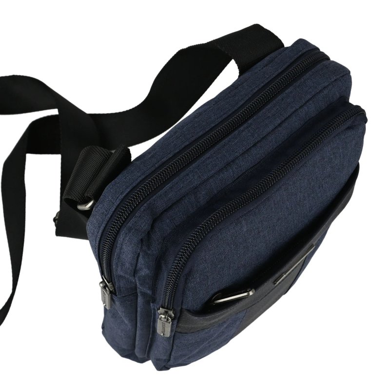 Lotto Herren-Umhängetasche mit Verstellbarem Schulterriemen, aus Kunstleder, Multi-Tasche — Logo-Detail