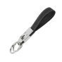 Conte Massimo Keyring In Genuine Leather, Tab With Visible Stitching and Double Ring — view 8