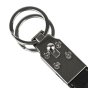 Conte Massimo Keyring In Genuine Leather, Tab With Visible Stitching and Double Ring — view 10
