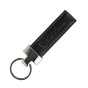 Conte Massimo Keyring in Genuine Leather, Tab With Visible Stitching — logo detail