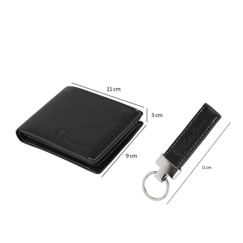 Conte Massimo, Men's Gift Set, Wallet with Coin Pocket and Keyring In Genuine Leather, RFID PROTECTION — view 13