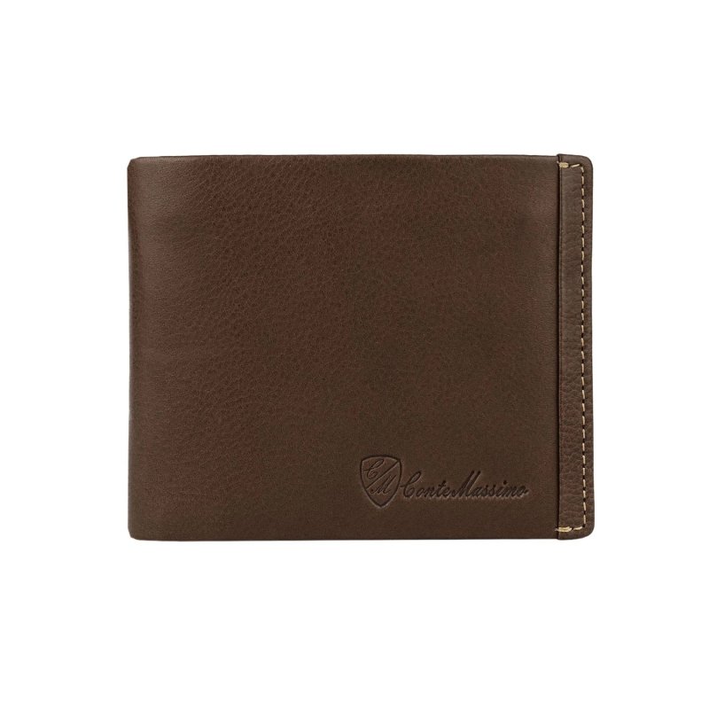 Conte Massimo, Herren-Brieftasche aus echtem Leder, mit Münzfach, RFID-SCHUTZ, Box