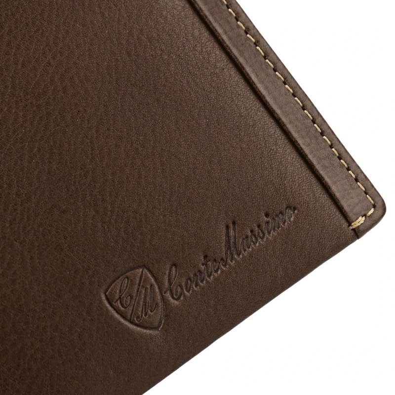 Conte Massimo, Herren-Brieftasche aus echtem Leder, mit Münzfach, RFID-SCHUTZ, Box — Ansicht 22