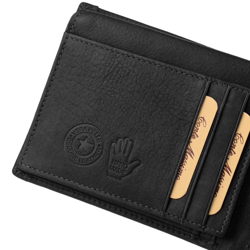Conte Massimo, Herren-Brieftasche aus echtem Leder, mit Münzfach, RFID-SCHUTZ, Box — Ansicht 25