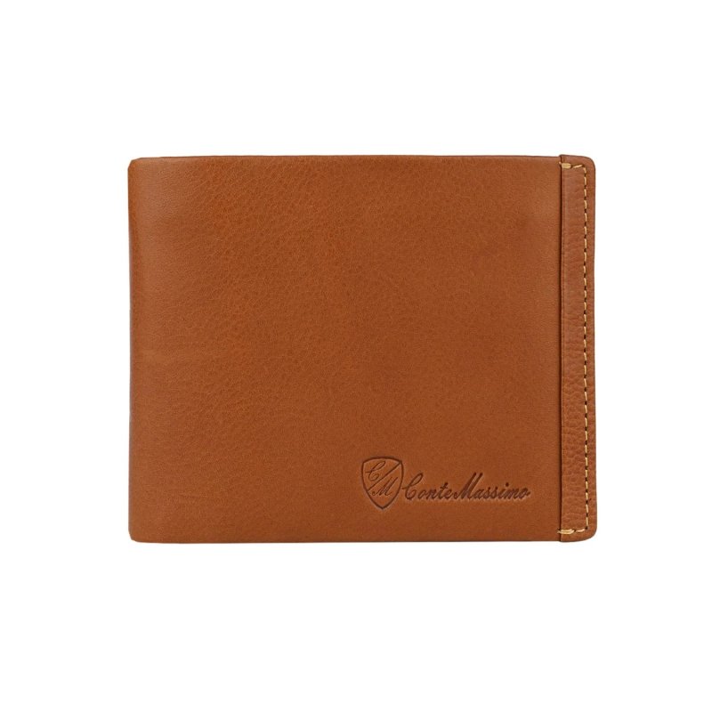 Conte Massimo, Cartera para Hombre en Piel Auténtica, con Monedero, PROTECCIÓN RFID, Caja — vista 9