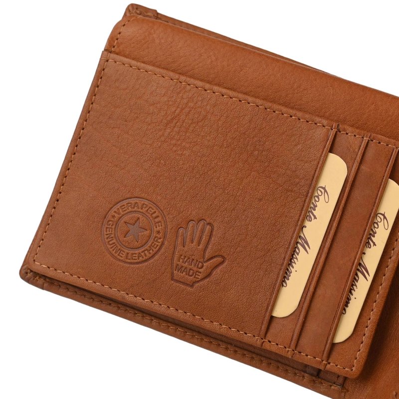 Conte Massimo, Cartera para Hombre en Piel Auténtica, con Monedero, PROTECCIÓN RFID, Caja — vista 27