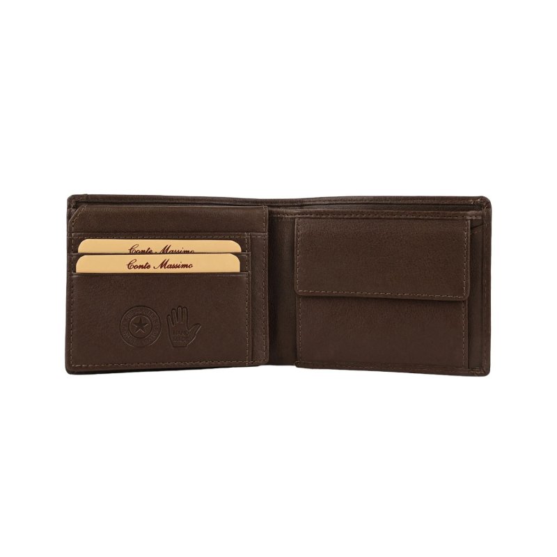 Conte Massimo, Men's Wallet in Genuine Leather, With Coin Pocket, RFID PROTECTION, Gift Box — view 13