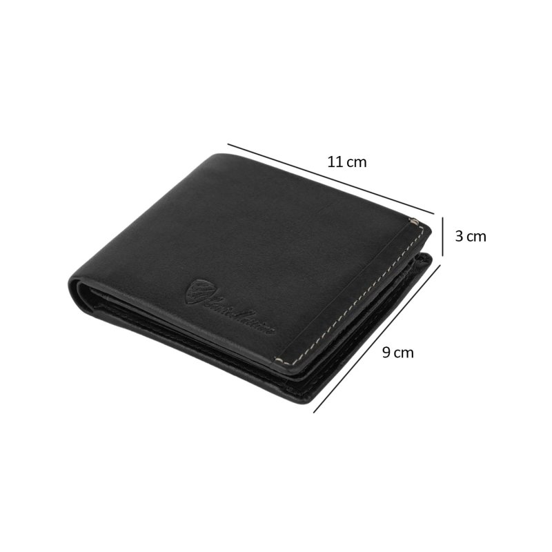 Conte Massimo, Herren-Brieftasche aus echtem Leder, mit Münzfach, RFID-SCHUTZ, Box — Ansicht 18