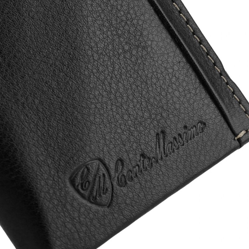 Conte Massimo Cartera de Hombre en Piel Auténtica, Vertical, Tarjetero, con PROTECCIÓN RFID, Caja — vista 12
