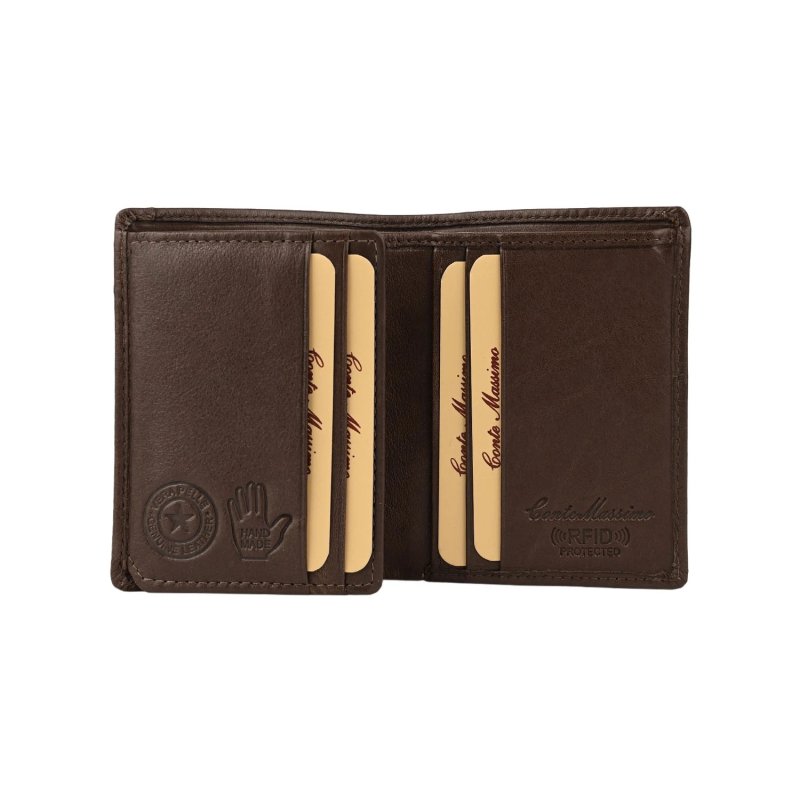 Conte Massimo Men's Wallet in Genuine Leather, Vertical, Card Holder, With RFID PROTECTION, Gift Box — view 16