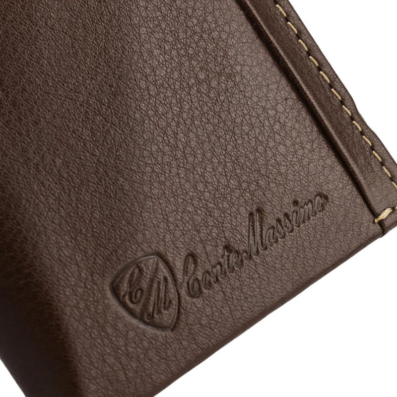 Conte Massimo Men's Wallet in Genuine Leather, Vertical, Card Holder, With RFID PROTECTION, Gift Box — view 19