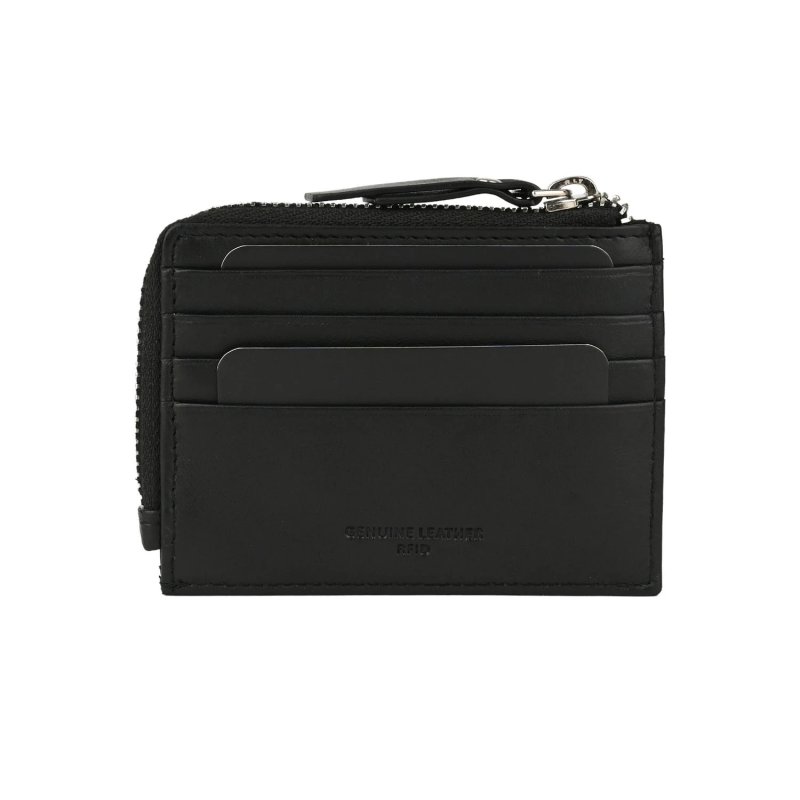 Conte Massimo Card Holder in Genuine Leather, Card and Banknote Holder, Slim and Minimalist, With Box 10PL — front view